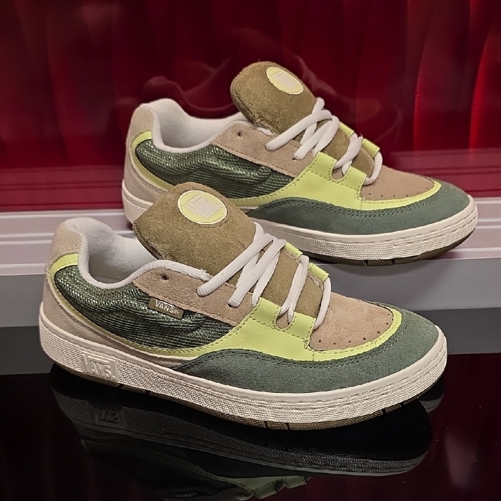 Vans Speed LS Pop Green Tan Men's 9 Women's 10.5 New With Box